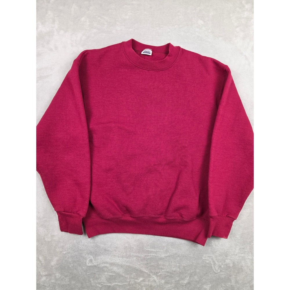 Vintage BVD Sweatshirt Mens M Fit S Red 90s Made in USA Crewneck Pullover